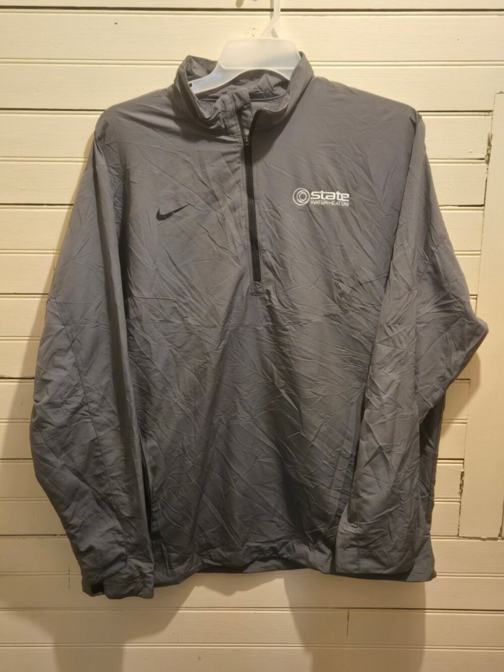 Nike Golf Pullover Mens XL Gray Quarter Zip Lightweight Jacket Swoosh